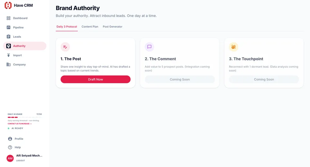 Brand Architect Interface